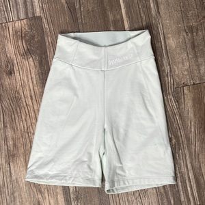 Gymshark mint green bike shorts